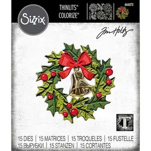 Sizzix - Tim Holtz - Thinlits Dies - Yuletide, Colorize