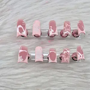 Pink Breeze Press On  Nails