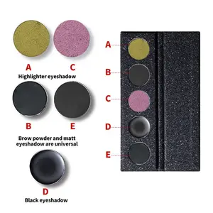 Dark Punk Eyeshadow Palette, Gothic Smoky Matte Glitter Makeup, Halloween Party Role Play Eyeshadow, Bold and Edgy Look