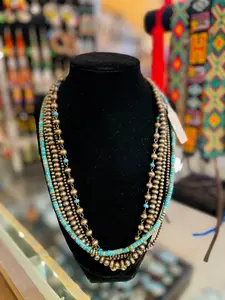 Navajo Silver Pearls Turquoise Necklace