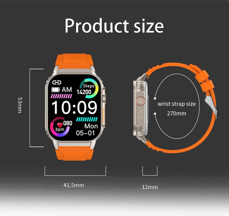 Sports Smartwatch with Fitness Tracking Bluetooth Music Control Voice Assistant Hands-Free Calling Ideal for Holiday Gifting