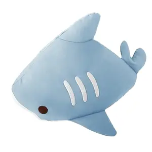 Shark Ice Silk Plush Pillow, Soft Ocean Marine Animal Toy Doll, Gift (sky Blue - 13x8.6 Inches), Cute Stuffed Animal