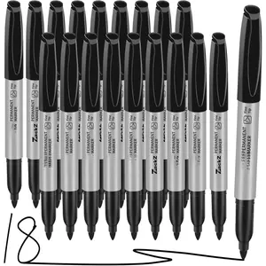 7-ack Fine Point Permanent Markers Bulk Black, 18 Count, Fine Tip,  & Fade-Resistant Ink, No Smudge, Quick Drying, Writing  Paper, Plastic, Metal, Glass for , Office, School