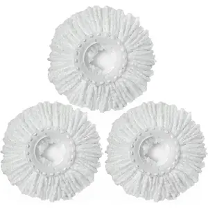 Mop Replacement  for 360? Spin Magic Mop, Microfiber Spin Mop Refills, Round Shape Standard Universal Size (3 Pack)