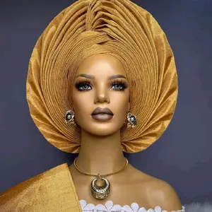 Autogele, Ready to wear Headgear, Gele, Wedding Gele, Autogele, Asooke, Bridal Headgear.
