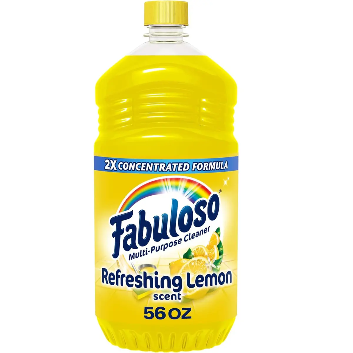 Multi-Purpose Cleaner, 2X Concentrated Formula, Refreshing Lemon Scent, 56 oz Household Kitchen