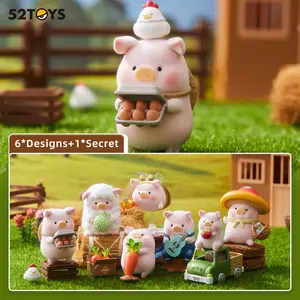 52TOYS Lulu The Piggy My Sweet Farm Garden Kawaii Creative Gift Room Decor Desktop Decoration Gift for Birthday Party