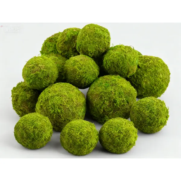 Handmade Faux Moss Decor Set - 18-Piece Artificial Green Moss Balls - 6 Large 3.1 Inch and 12 Small 2.2 Inch Spheres - Decorative Filler for Vase Fillers and Centerpieces - Reusable Home and Wedding Display Decorations