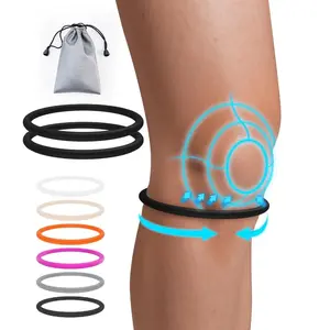 4Pcs Patella Knee Support Straps, Adjustable Compression Brace To Relieve Knee Discomfort, Non-slip Unisex Patellar Stabilizer for Running, Basketball, Tennis, Volleyball and Jumper's Knee Relief