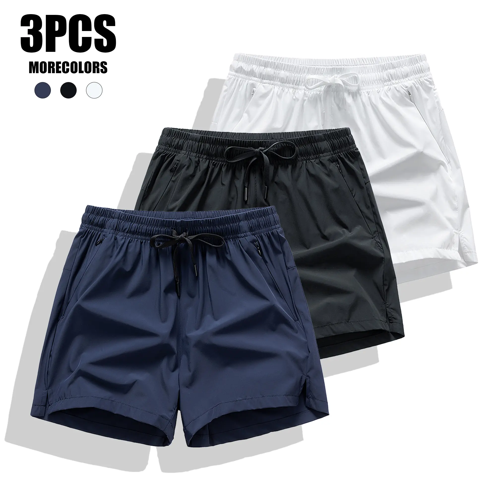 Pack of 3 women’s shorts — lightweight, breathable summer athletic three-inch inseam shorts; casual beach shorts Pack of 3 women’s shorts — lightweight, breathable summer athletic three-inch inseam shorts; casual beach shorts