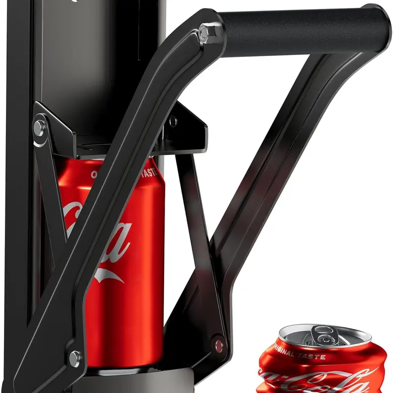 16oz Aluminum Can Crusher – Wall Mounted, Heavy Duty Bottle & Can Smasher for Recycling Beer, Soda, Seltzer – Home Eco Gadget