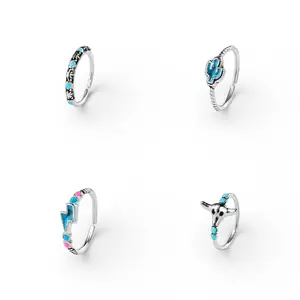 4 Pack 8 mm Hoop 20 Gauge Piercings