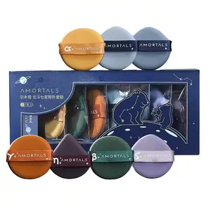 AMORTALS 7PCS Big Dipper Powder Puff Set Soft Hydrophilic Makeup Sponge Double Sided for Foundation Concealer Powder