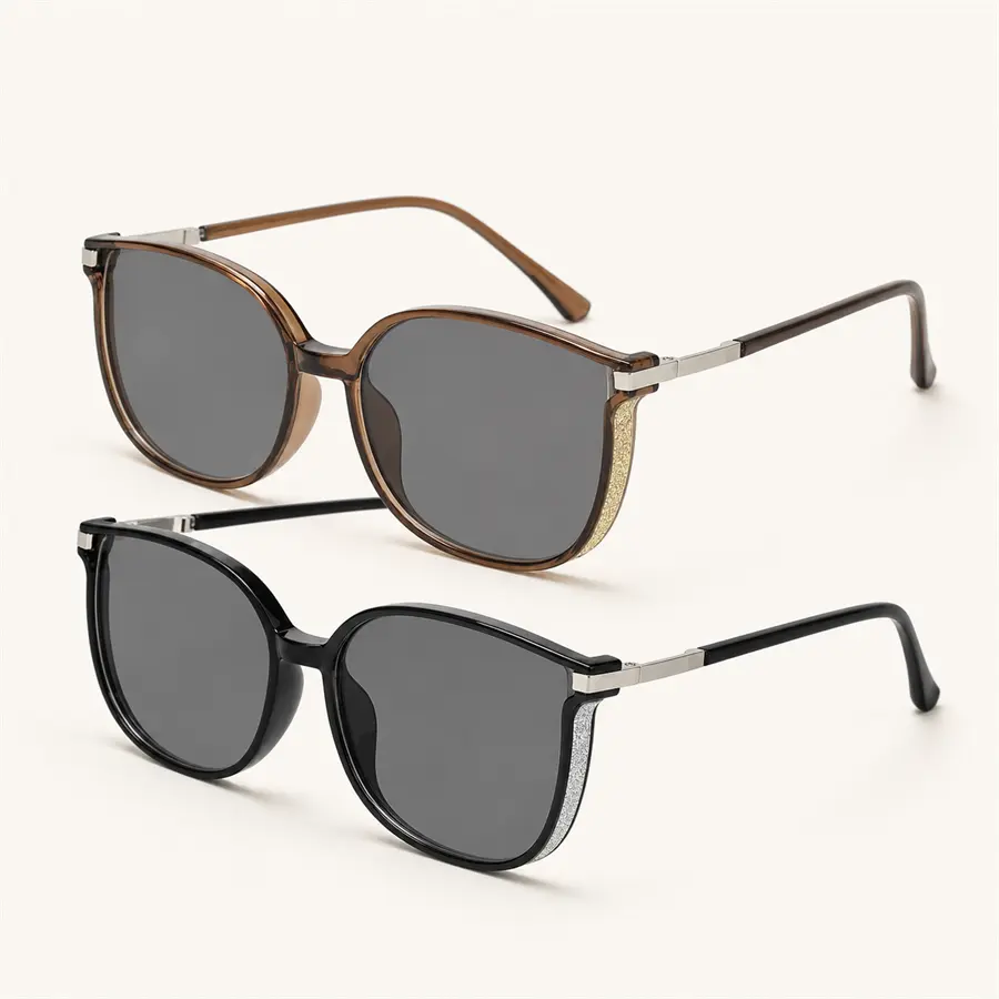 2-Pack Photochromic Reading Glasses with Spring Hinges & Lightweight Design, 3 Frame Colors for Books, Phones, Includes Storage Box