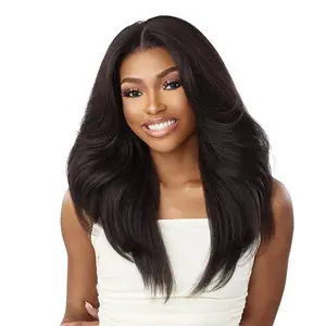 Sensationnel HD Lace Front Wig Curls Kinks N Co Glueless Kinky Edges 13X6 Kinky Layered Blow Out 22"