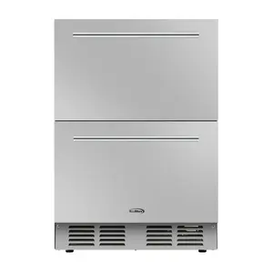 24 in.  Built-in Two-Drawer Refrigerator in Stainless-Steel (KM-OKS-RD2)