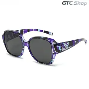2/1-Pack Women's Polarized Fit-Over Sunglasses, UV & Glare Blocking Wrap Shades, PC Frame Compatible With Prescription Glasses, Ideal for Driving Outdoor Daily Casual Activities
