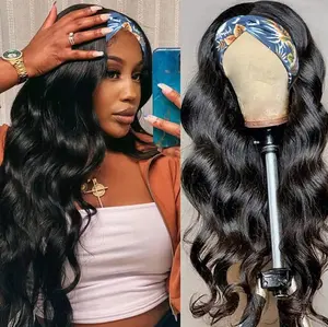 Headband Wig Human Hair Body Wave Wig 200% Density Remy Human Hair Wigs For Black Wazilian Readyomen Br To Wear Wig Part Wig Average Size FallFreshness TikTokShopBlackFriday