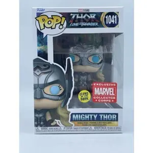 Funko POP! Marvel Studios Thor Love and Thunder Mighty Thor #1041 [Glows in the Dark] Collector Corps Exclusive