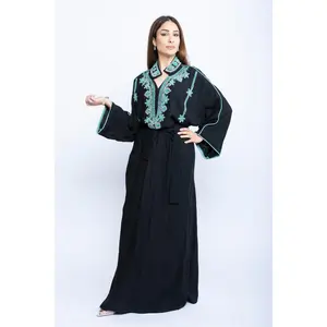 Noir Bloom Kuwaiti Beaded Kaftan