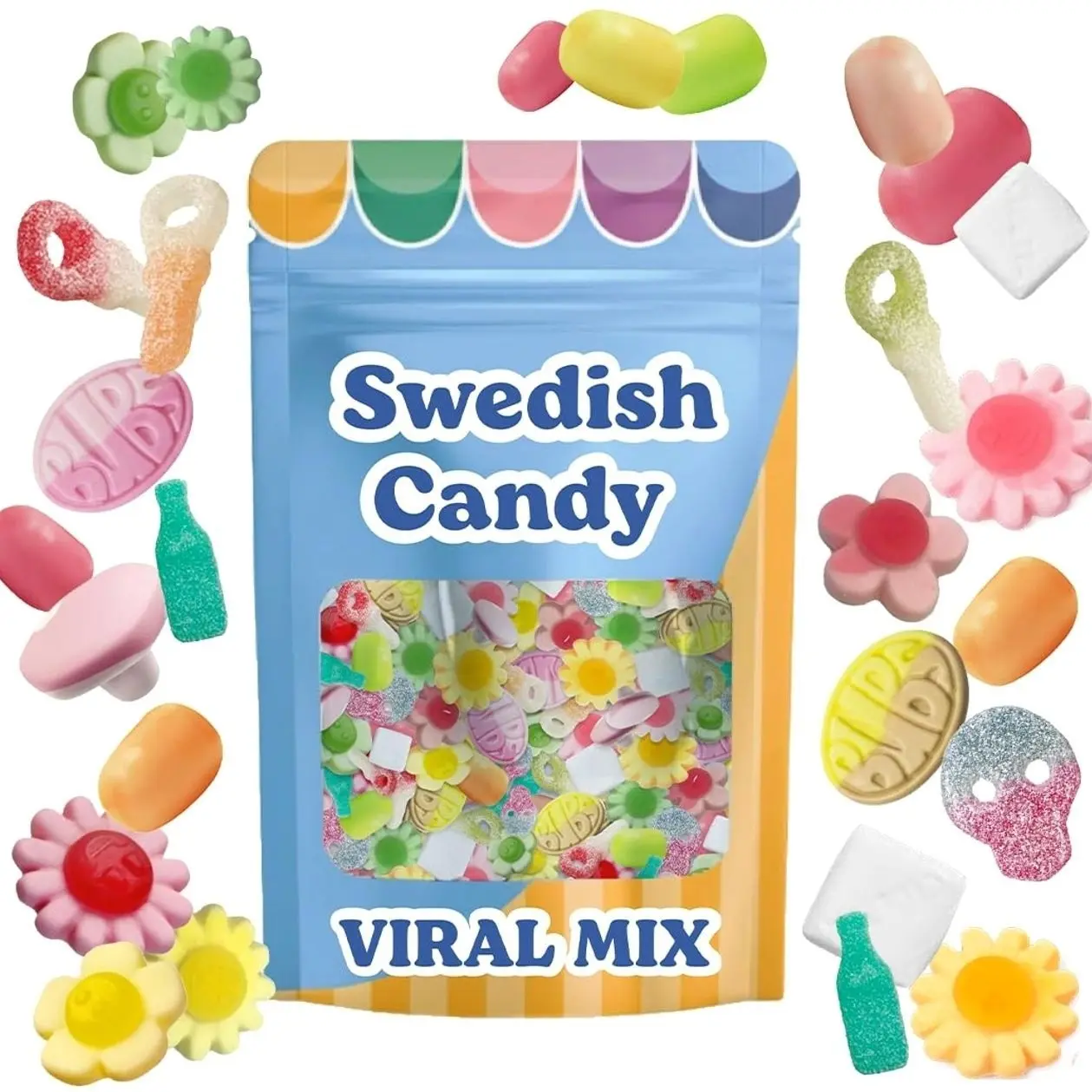 BUBS Swedish Candy Mix – Viral Sweet & Sour Gummies | Assorted Fruity Swedish Sweets | Made in Sweden | Scandinavian Pick & Mix Favorite