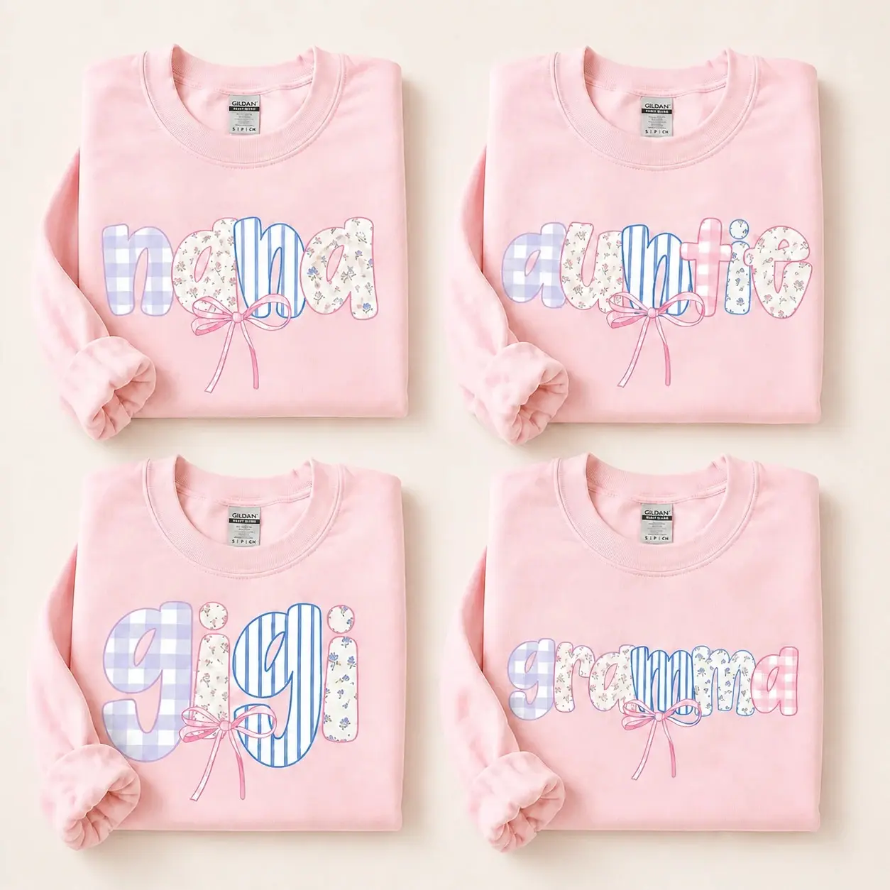 Personalized Family Name Shirt, Custom Mama Mom Aunt Grandma Gigi Mimi Coquette Bow Floral Gift