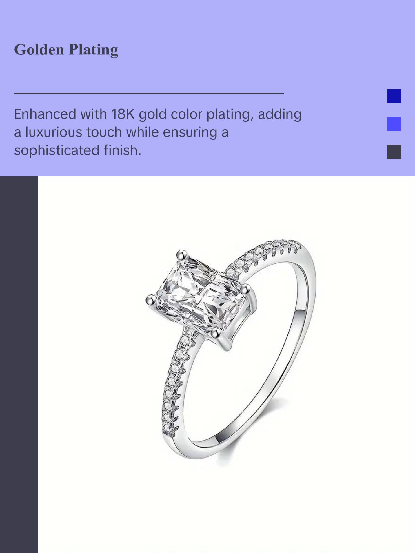 Radiant Cut Moissanite Engagement Ring