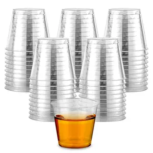 Stock Your Home 100 Pack - Mini Plastic Shot Glasses (1oz) Clear Disposable Cups for Jello Shots, Wine Tasting, Liquor, Whiskey, Pudding, Sample Cup for Halloween and Elegant Parties