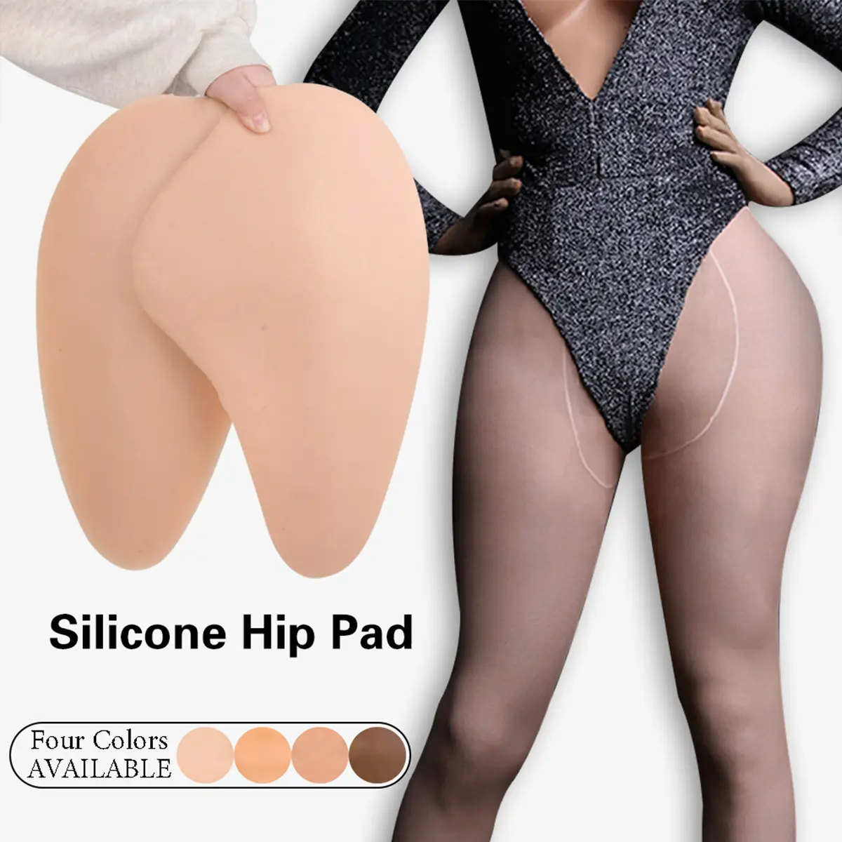 2 Counts Pack CDS Silicone Hip Pads Enhance Pads Body Shaper Pad to Make Big Buttocks for Women Crossdresser Trans