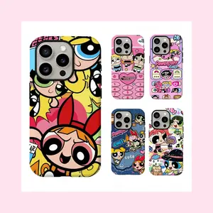 Powerpuff Girls phone case Anime Shell Painting Clear Case iPhone 17/16/15/14/13/12/11 Samsung S26 S25 S24 S23 S22 lovely gift iconic character phone