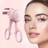 Mini Electric Heated Eyelash Curler - Eye Makeup Tool with LED Display, 3 Temp Settings, USB Rechargeable, Preheat 30 Sec, Sensitive Safe, 24H Long-Lasting Natural Curling, Perfect Gift for Friends techvibes