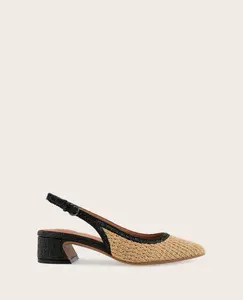 GENTLE SOULS - Georgia Raffia Slingback Heel