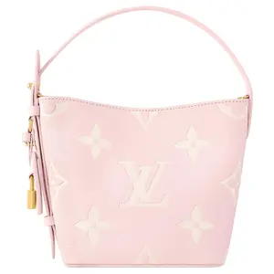 Louis Vuitton All In BB Bucket Bag for Women, Monogram Canvas with Gold-Tone Hardware, Adjustable Strap, Calfskin, Sakura Pink
