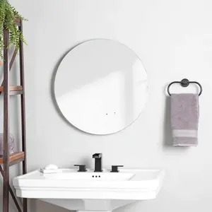 Lily 24" Lighted Round Bathroom Mirror with Anti-Fog - 24 inches