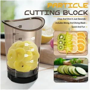 Vegetable Chopper Cup, 3-in-1 Slicer Dicer, Easy Prep Tool Perfect for Salad, Meal Prep, Camping & Home Cooking