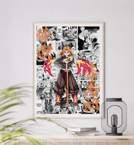 Anime Manga Poster - Demon Rengoku -Wall Art - Hashira - Anime Gift - POSTER NO FRAME