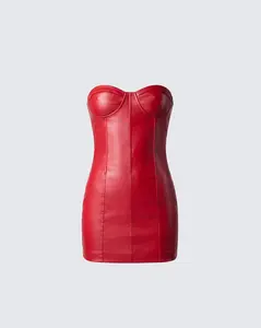Trisha Vegan Leather Mini Dress