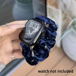 Apple Watch Band Smart Watch Strap Velvet Star Hair Tie Winter Comfort Durable Fashion Holiday Atmosphere Multiple Colors 38/40/41/42/44/45/46/49mm