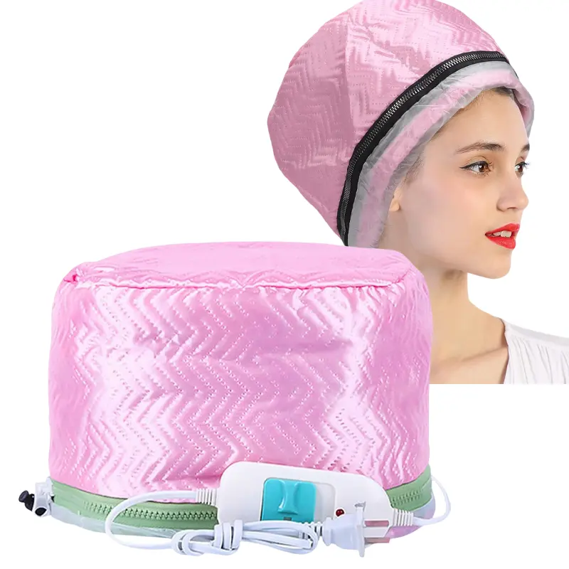 Electric Hair Steamer Cap Temperature Adjustable Deep Conditioning Heat Hair Treatment Waterproof Electric Heating Cap for Home Spa