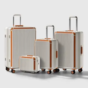 4-Piece Expandable Luggage Set | 30% Increased Capacity | 360° Silent Spinner Wheels with Brakes | Lightweight 3-Layer PC Shell | TSA-Approved Lock | Alloy Corner Guards | Set Includes 14", 20-inch, 24-inch, and 28-inch sizes.