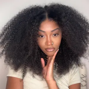 [Clearance Sale] Afro Curly 6*4 Wear Go Wig 180% Density Pre Cut HD Lace Pre Plucked Hairline Closure Glueless Human Hair Wig BGMgirl