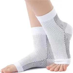 High-Quality Ankle Compression Socks, Ankle Protective Compression, Arch and Ankle Support, Open-Toe Design, Elastic Foot Sleeve, Ideal for Daily Wear and Outdoor Activities