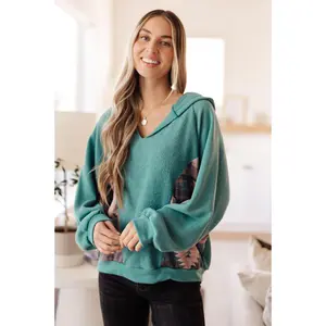 Southwest Sunrise Patchwork Hoodie