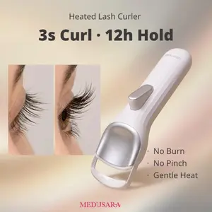 Medusara Electric Lash Styler-BU, Premium Heated Eyelash Sculpting Device, Rechargeable Heated Lash Curler, Medusara