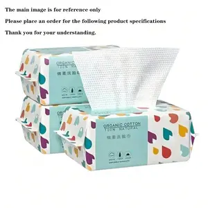 Disposable Cleaning Face Towels, Soft Dry Wipes, Multi-Purpose Facial Tissues, Makeup Remover, Thick Face Towels, Disposable Face Towelettes, 100 Sheets Per Pack