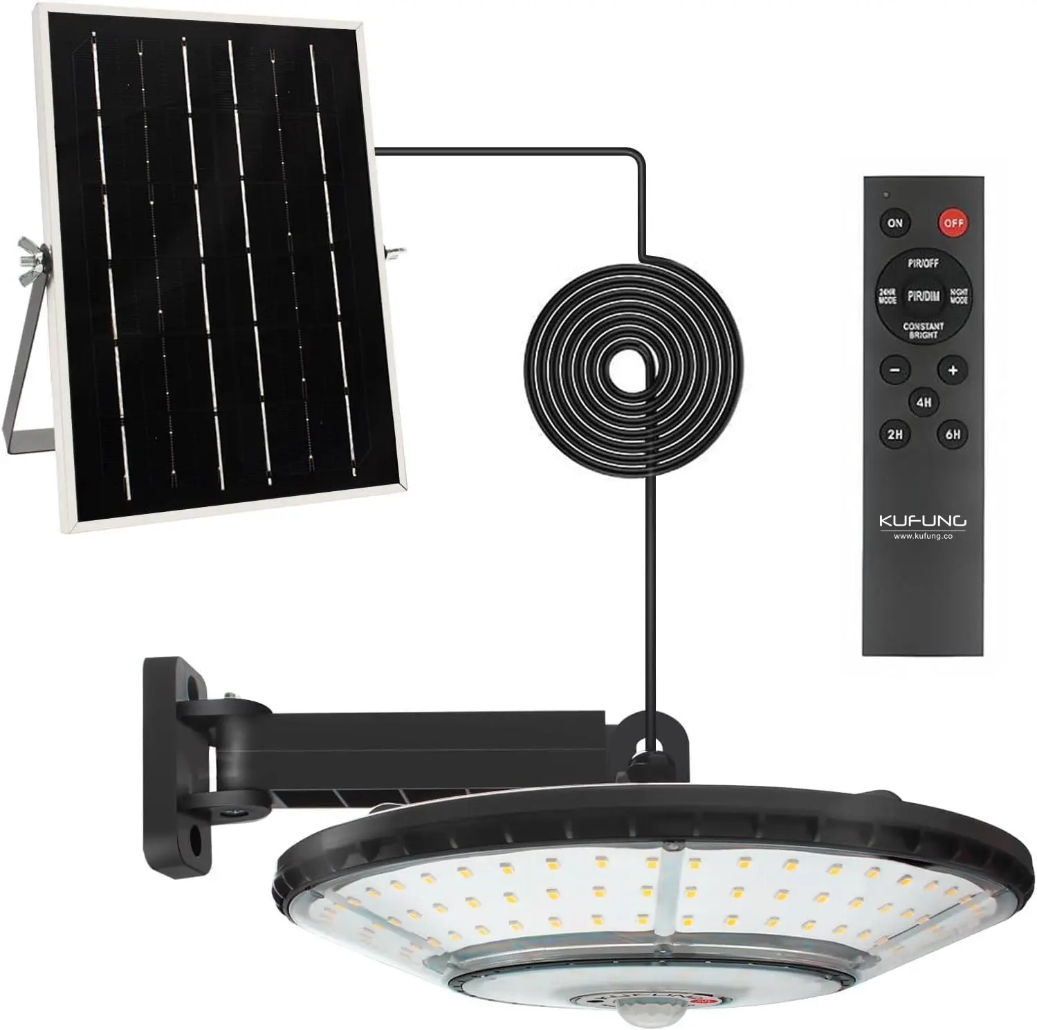 360° Solar Outdoor Pendant Lamp with Remote Control, Motion Sensor Hanging Light, IP65 Waterproof No-Wiring Solar Lamp for Garage, Gazebo, Porch, Chicken Coop