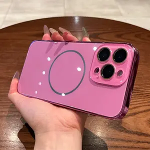 Electroplated Magsafe Magnetic Charging Anti-Drop Phone Case, Compatible with iPhone 17 Pro Max 17 16 Pro Max 16 15 Pro Max 14 13 12 11