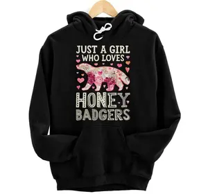 Honey Badger Just A Girl Who Loves Flower Women Cute Floral Hoodie, Sweatshirt, T-Shirt