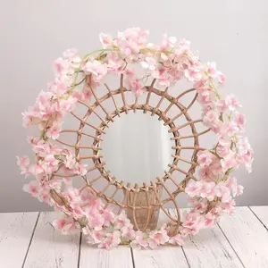 1PC 180CM Artificial Simulation Cherry Blossom Vine Arch Stairway Handrail Decoration Arrangement Party Wedding Decorations