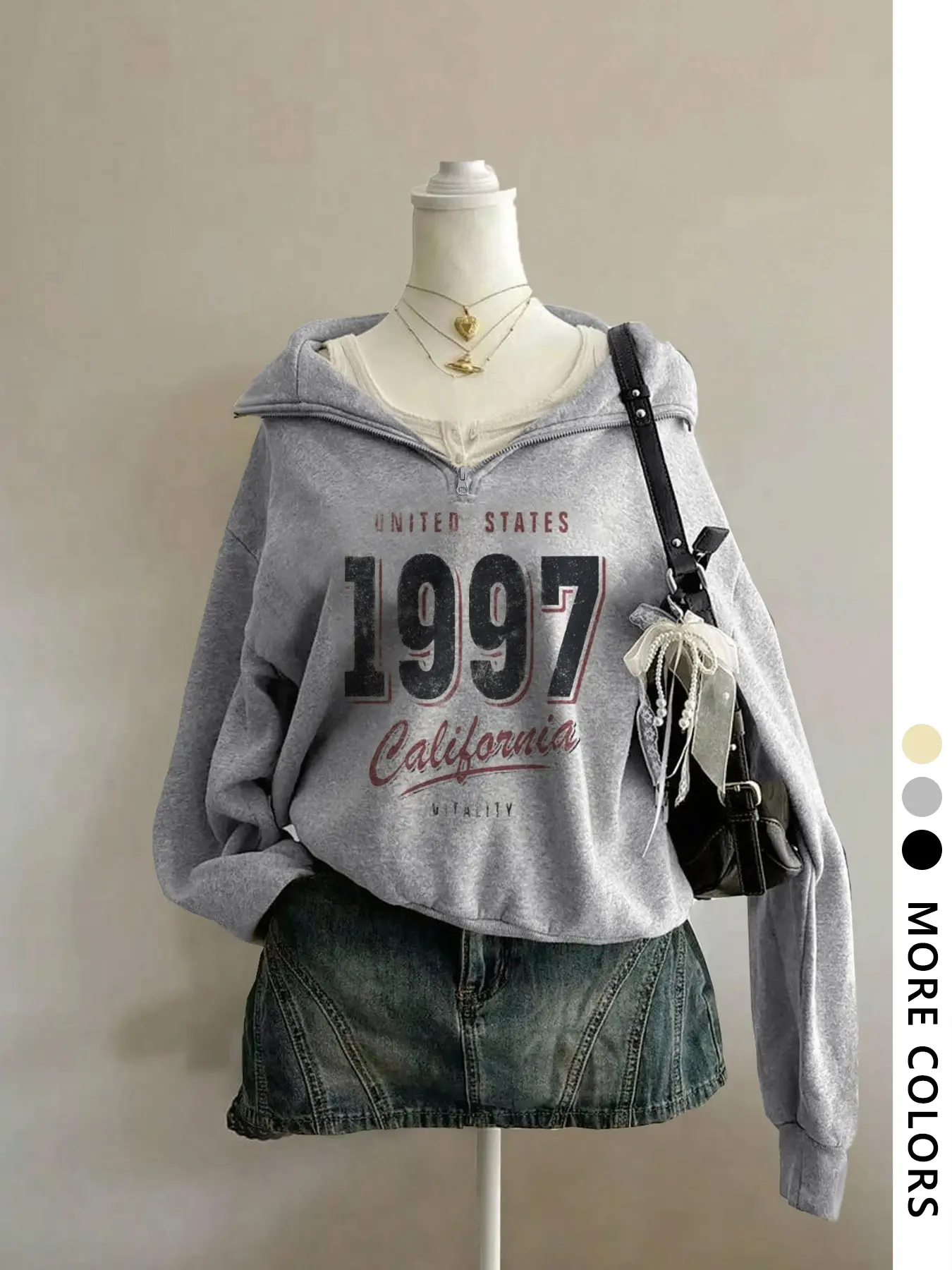 Women's Zipper Hoodie Sweatshirt Casual Streetwear Graphic Sweatshirts, Casual Fashion Sweatshirt, Grey Fleece Lined Fitted Long Sleeve Casual Sporty Home Commute Womenswear